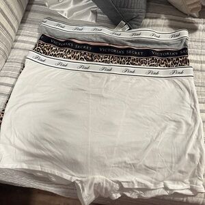 PINK Victoria's Secret Leopard and White Shorts